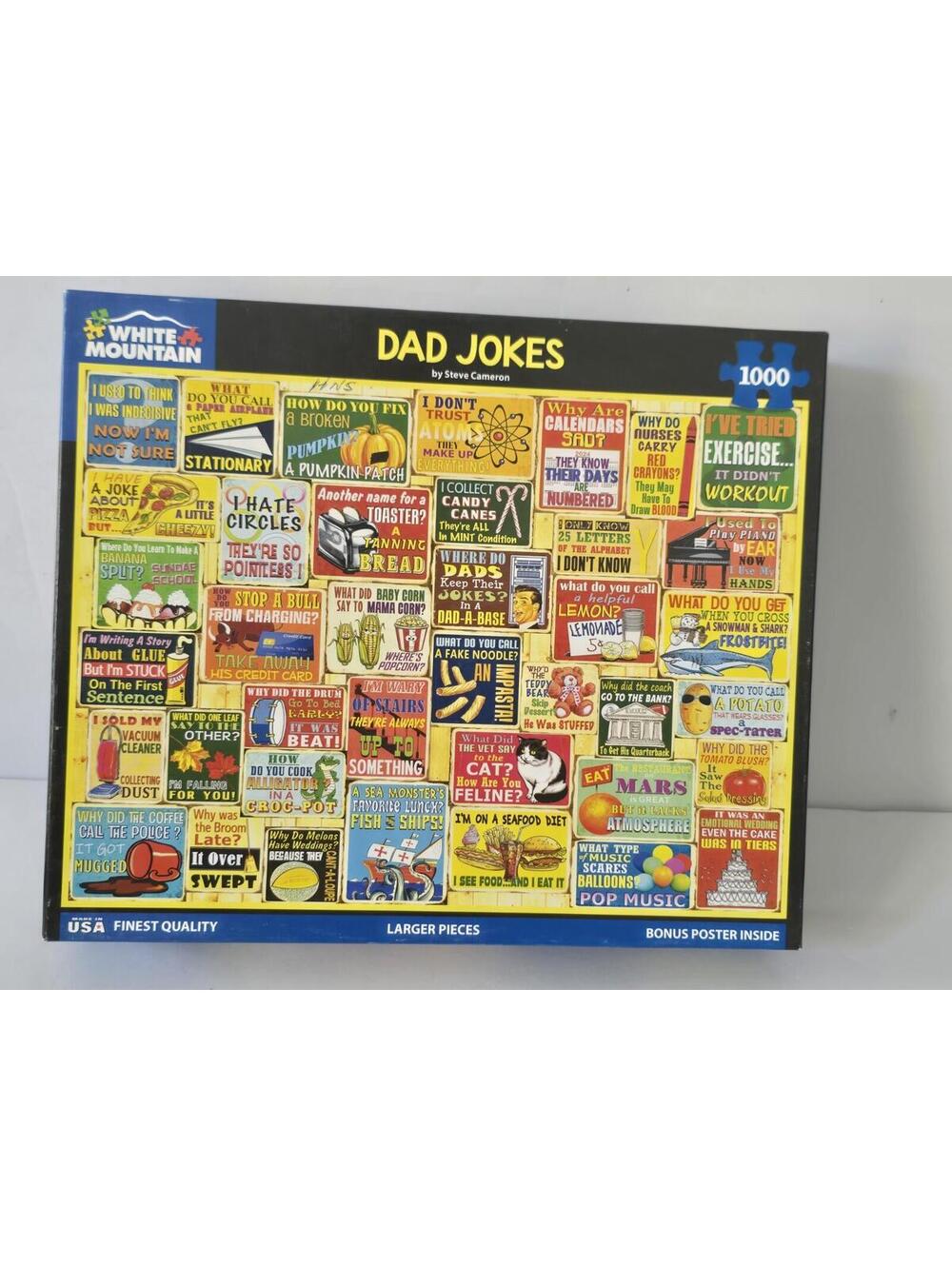 White Mountain Dad Jokes 1000 Pc Jigsaw Puzzle 2024 Steve Cameron